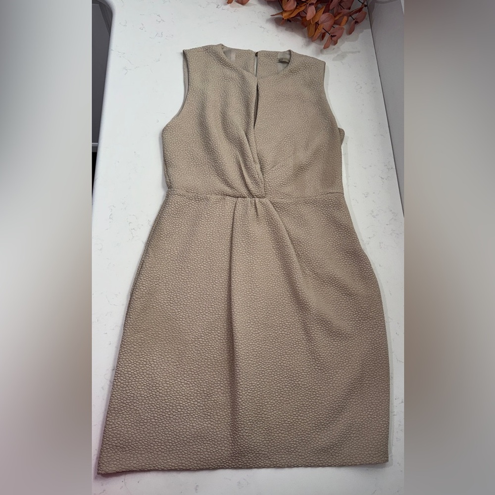 Elegant Beige Backless Dress